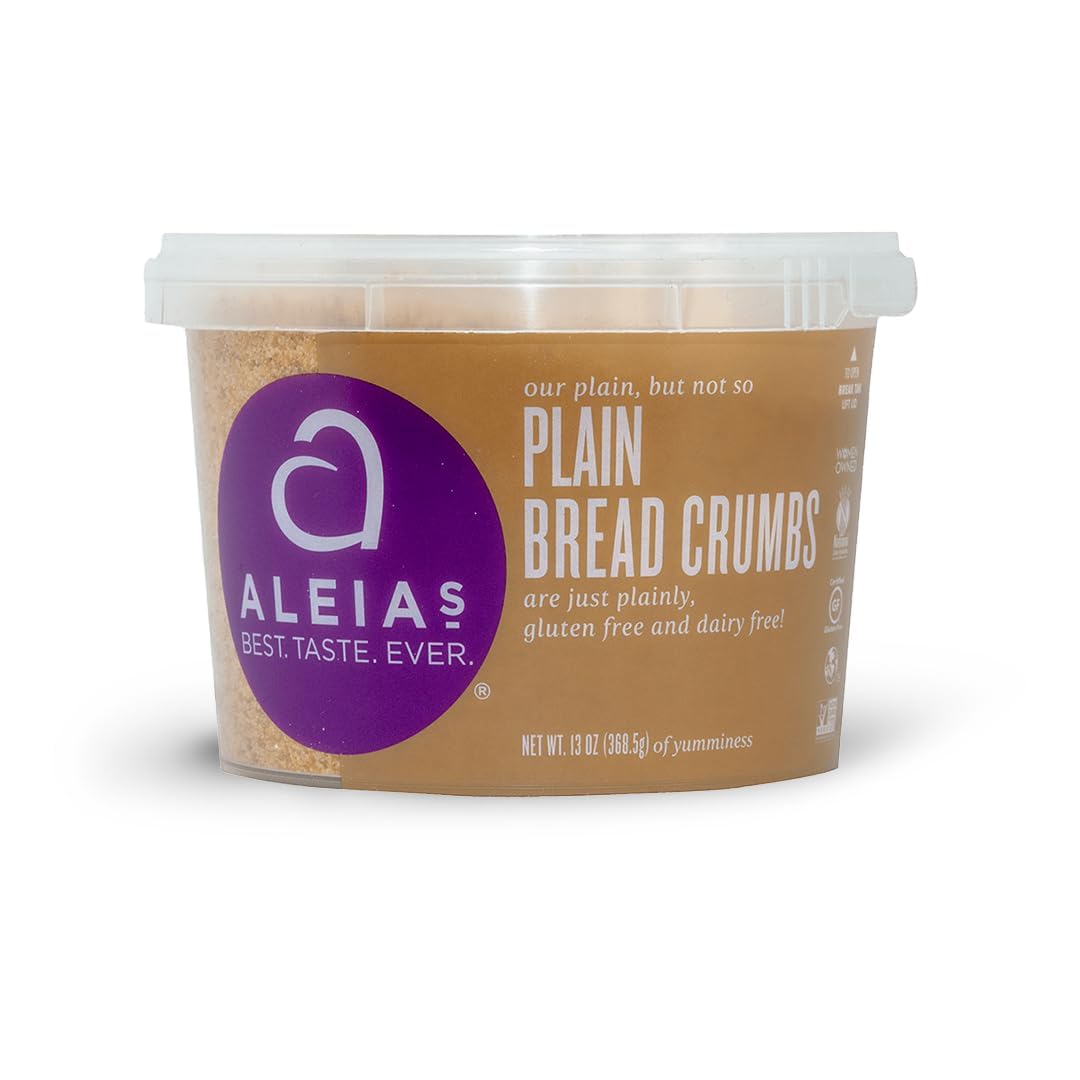 Aleia’s Best plain bread crumbs 13oz pack for crispy chicken coating.