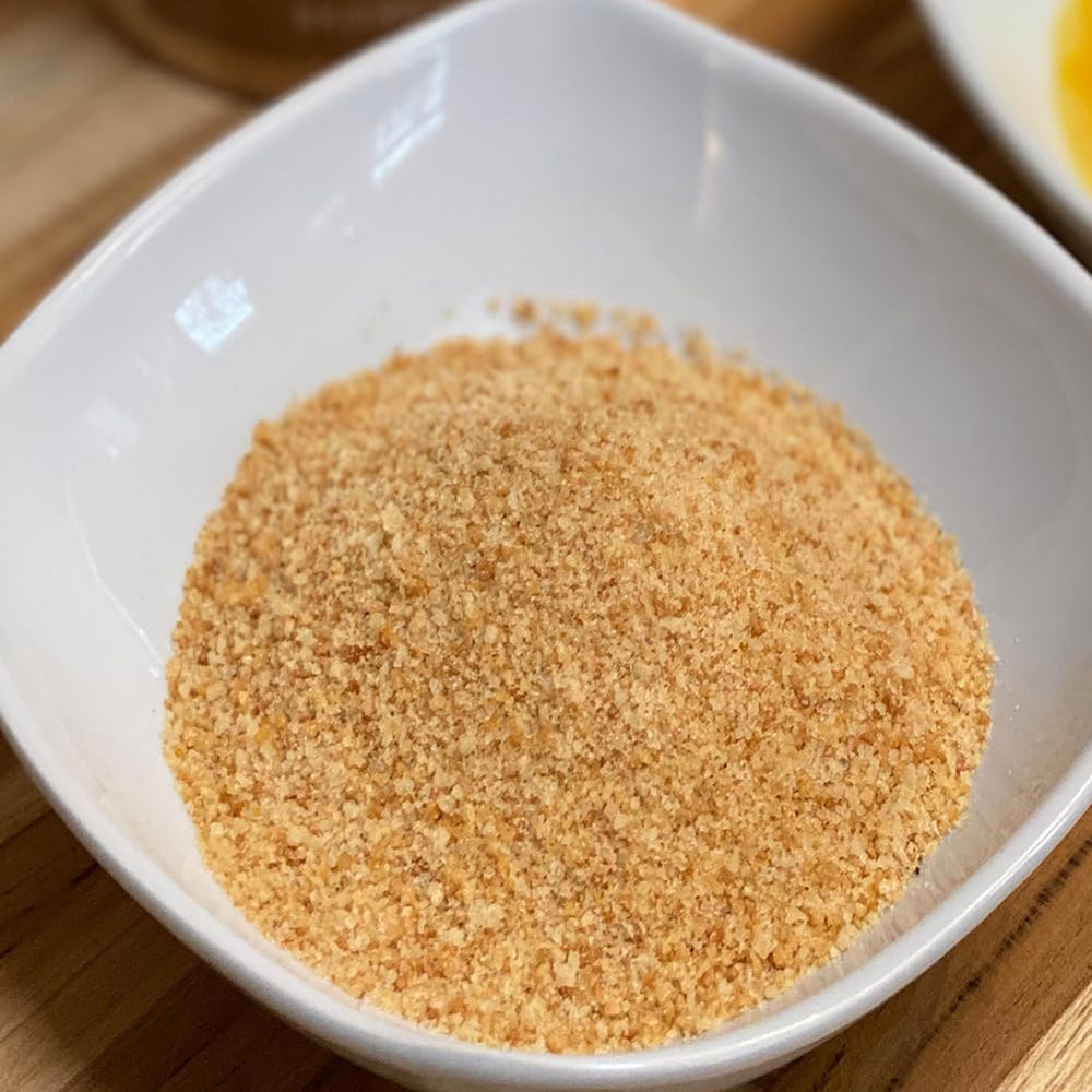 Aleia's Gluten-Free Plain Bread Crumbs package on a kitchen counter