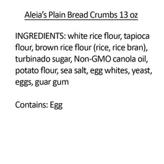 Close-up texture of Aleia's Gluten-Free Plain Bread Crumbs showing light crumbs