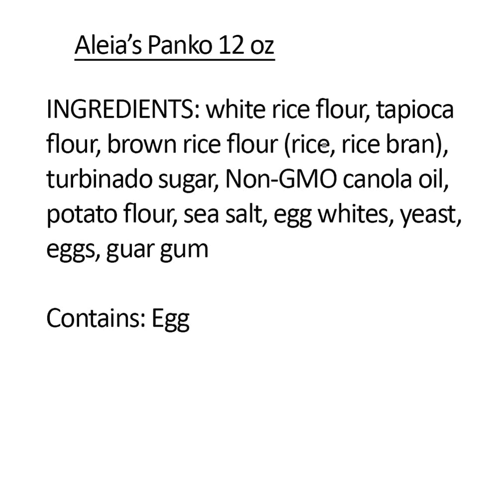 Crispy coating on a dish using Aleia's Best Panko Original breading