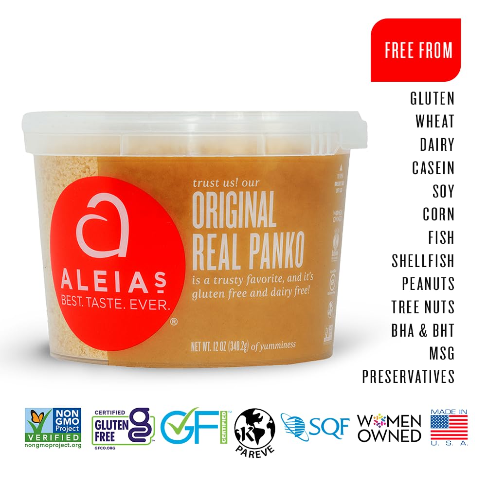 Aleia's Best Panko Original non-GMO label on packaging