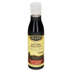 Alessi Autentico balsamic reduction on vanilla ice cream for depth and contrast.
