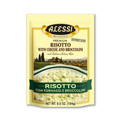 Alessi Autentico broccoli-cheese risotto close-up with creamy texture.
