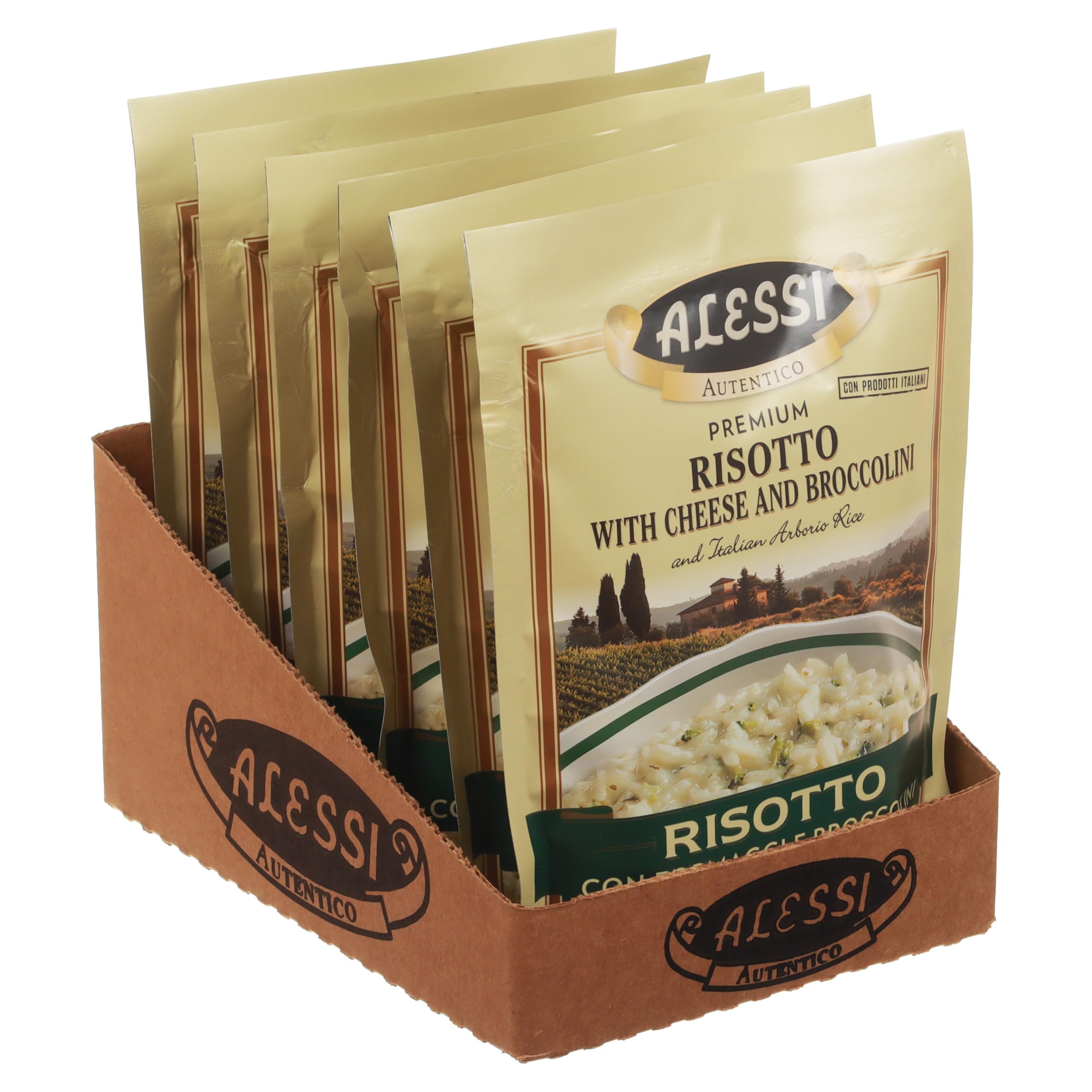 Alessi Autentico creamy cheese layer shown for rich flavor.