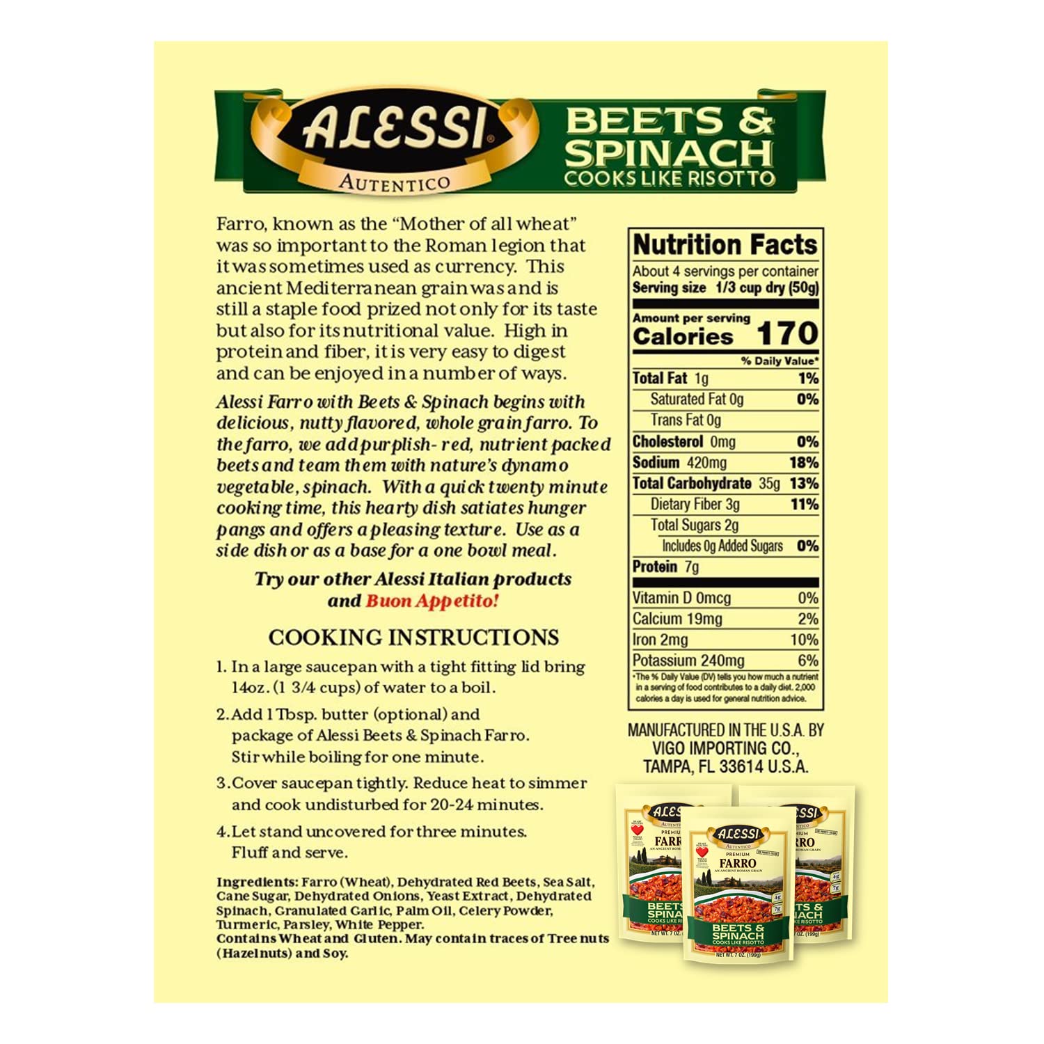 Alessi Autentico farro cooking scene demonstrates risotto-style preparation