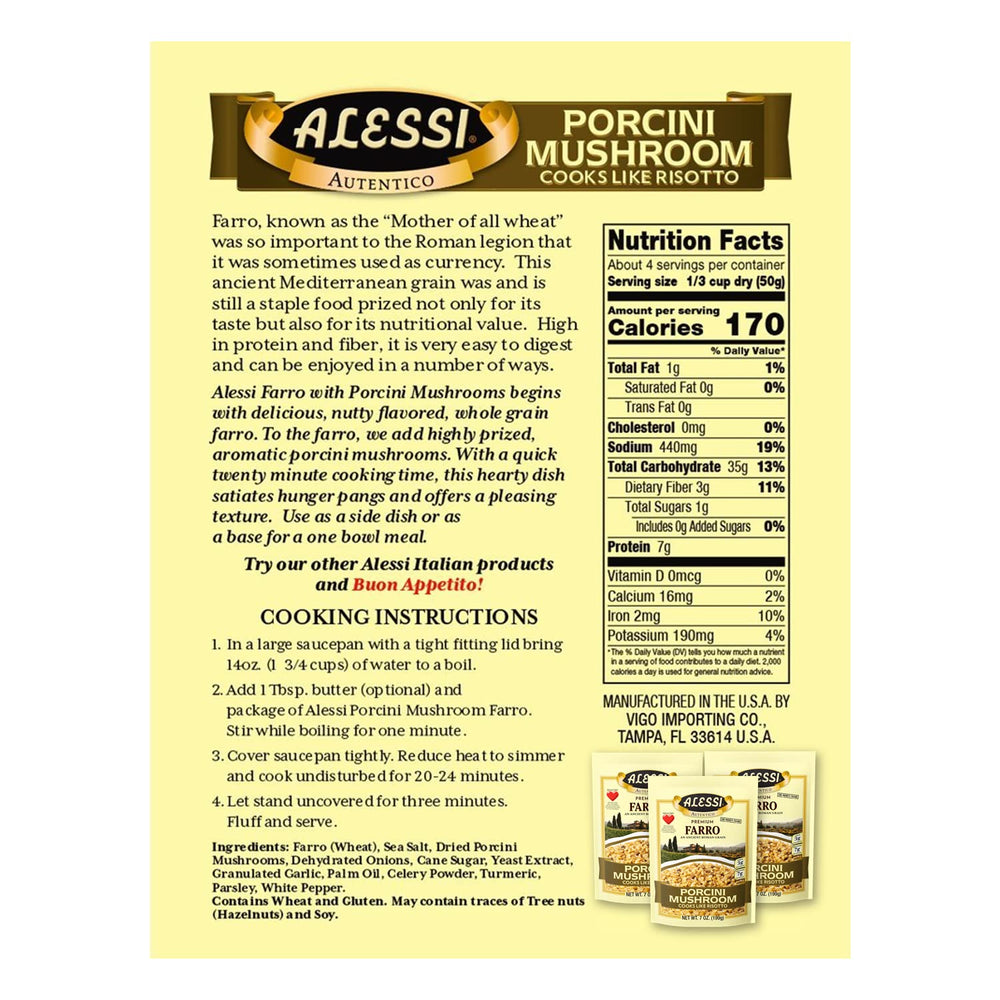 Alessi Autentico farro ready in under 25 minutes for quick meals
