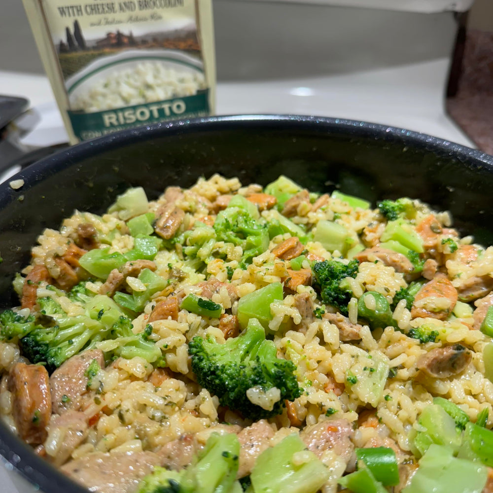 Ready-to-serve bowl of Alessi risotto for effortless plating