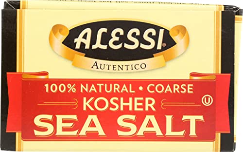 Alessi Sea Salt Kosher bulk container in pantry setting.