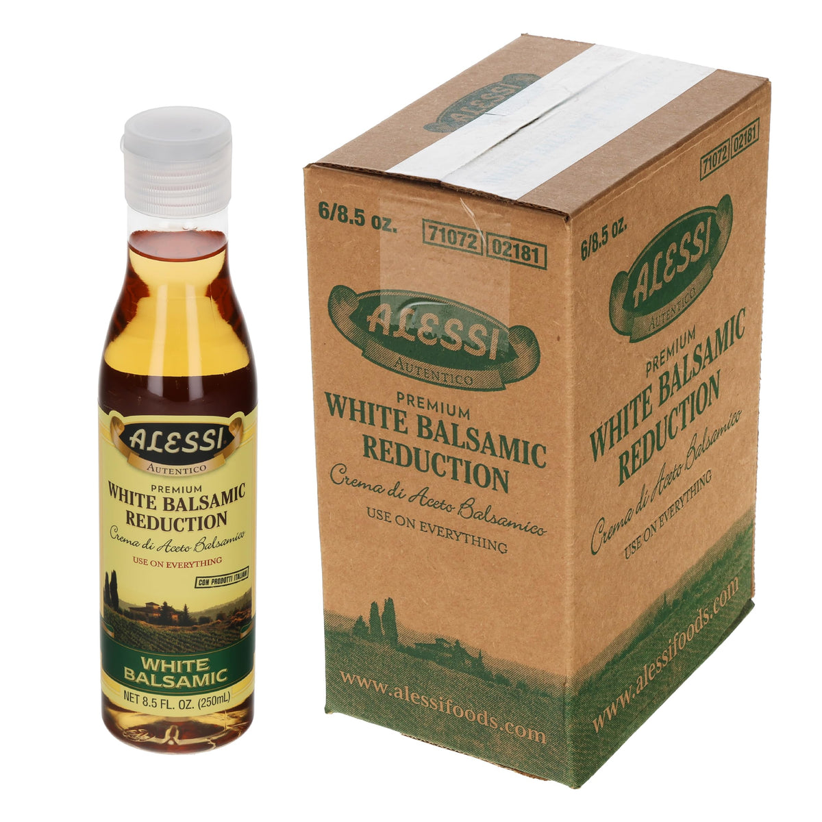 Alessi White Balsamic Reduction bottle and pour for elegant glazes.