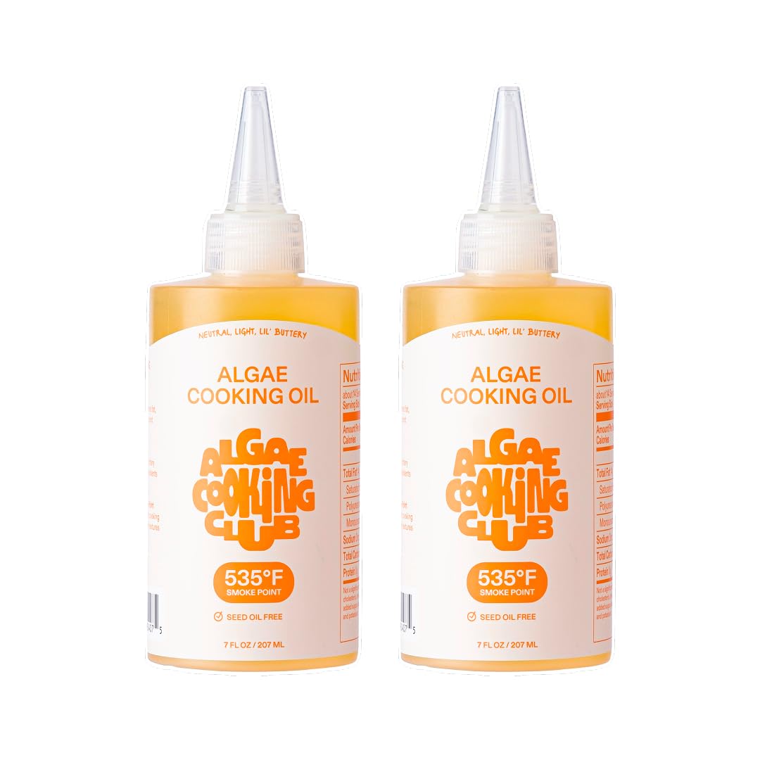 Algae Cooking Club bottle pour demonstrates high-heat searing with neutral buttery touch