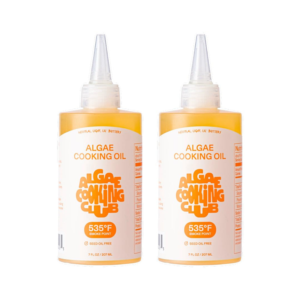 Algae Cooking Club bottle pour demonstrates high-heat searing with neutral buttery touch