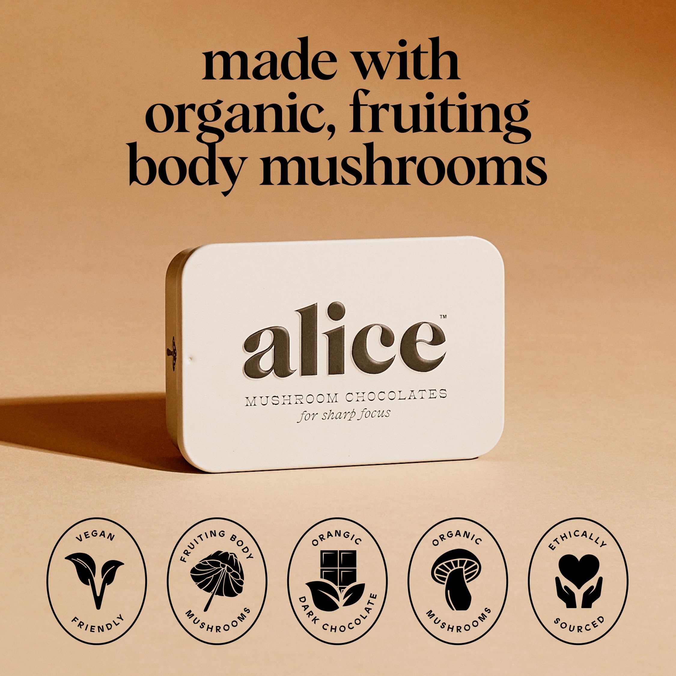 Alice Brainstorm Lions Mane Cordyceps image highlights the medicinal mushroom duo for focus