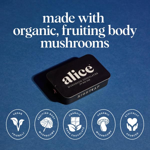 Alice Nightcap L-theanine magnesium zinc shot suggests instant nighttime calm.