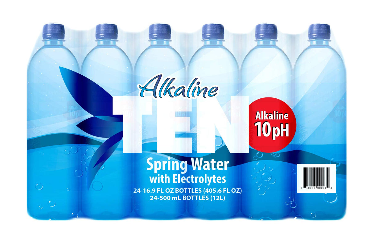 Alkalife TEN bottle front view with mineral-rich alkaline hydration.