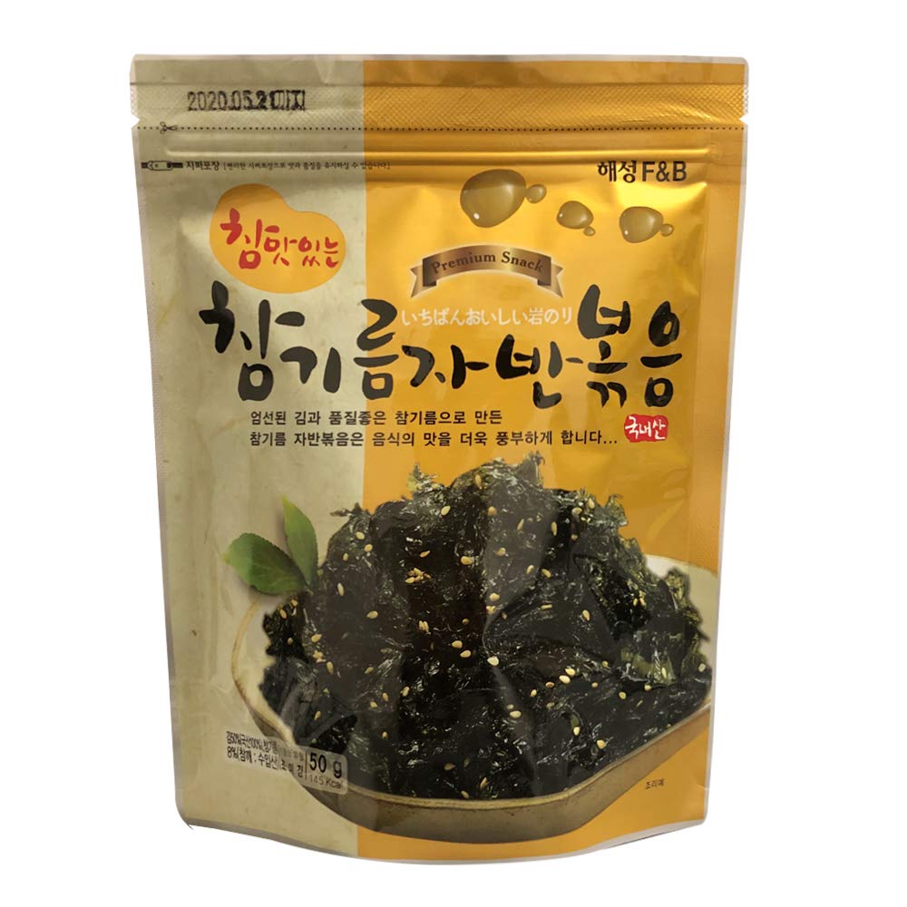 All About Living seaweed close-up showing light seasoning and texture.