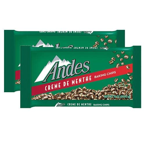All City Candy Andes Creme de Menthe baking chips in a bowl ready to bake mint treats.