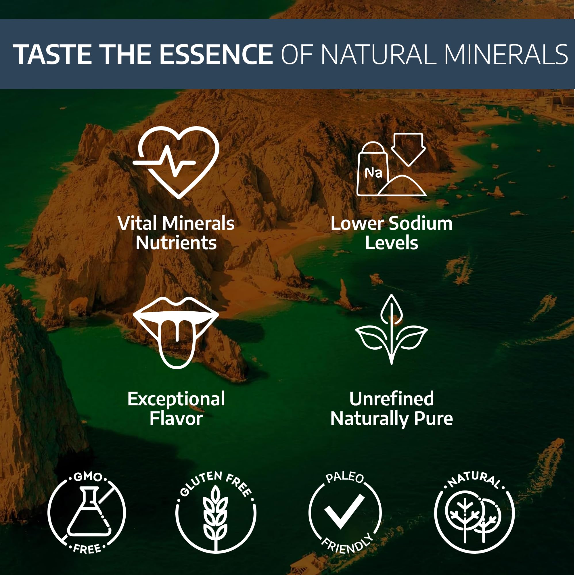 All Goods Mineral Sea Salt estuary origin from Sea of Cortez delivers coastal character