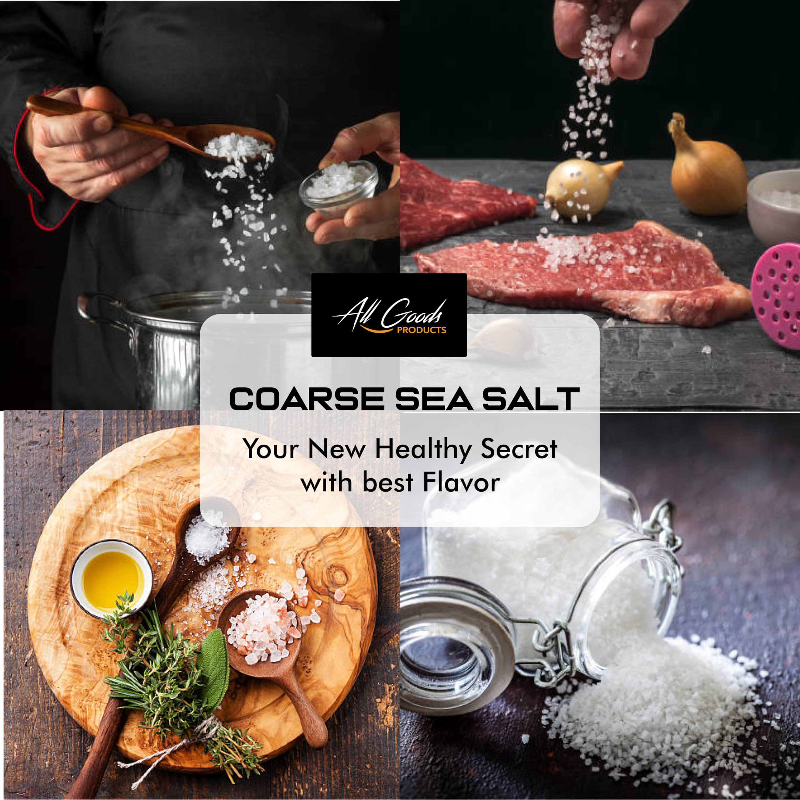 All Goods Mineral Sea Salt versatile for finishing and cooking tasks