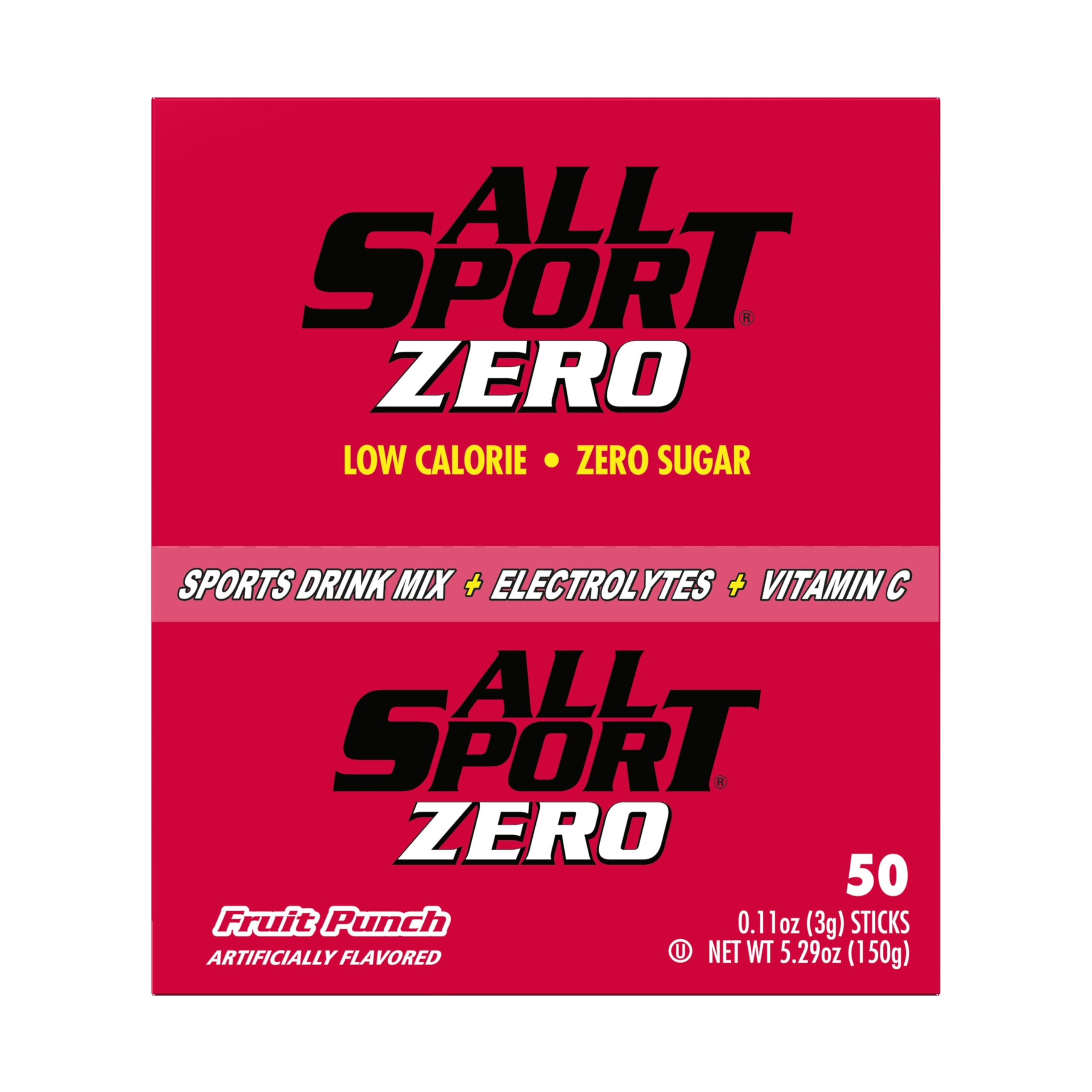 All Sport Powder Hydration Sticks poured into water for instant electrolyte mix