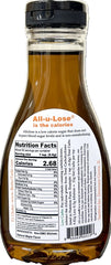 All-u-Lose BetterTaste maple syrup pour ideal for coffee and pancakes.