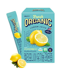 ALLBIO Organic Lemon Juice Stick front of pack for on-the-go hydration.