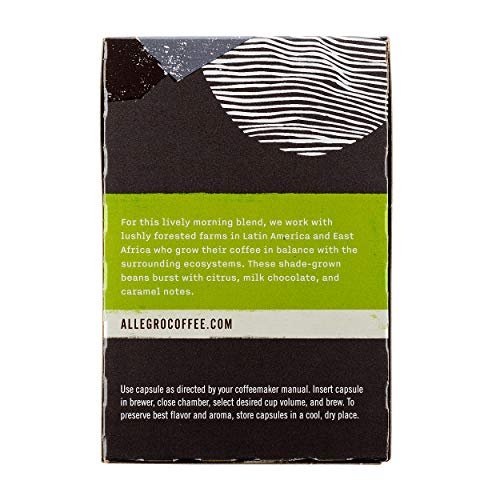 Allegro Coffee Breakfast Blend capsules ready for convenient home brewing