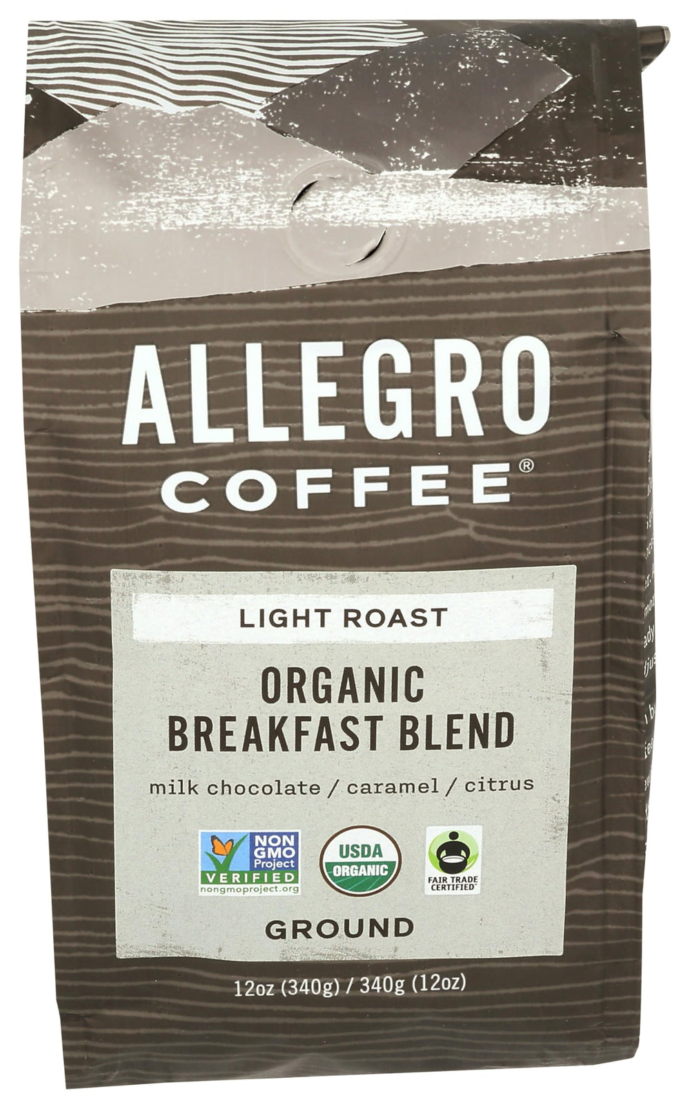 Allegro Coffee Breakfast Blend pack shot showing a bright morning ritual