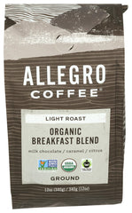 Allegro Coffee Breakfast Blend pack shot showing a bright morning ritual