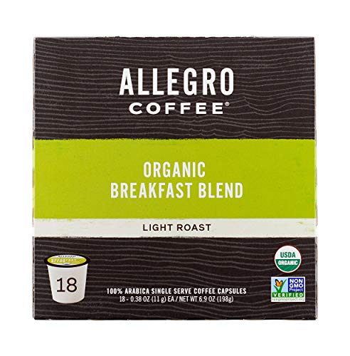 Allegro Coffee Breakfast Blend steaming cup aroma for a bright morning pick-me-up
