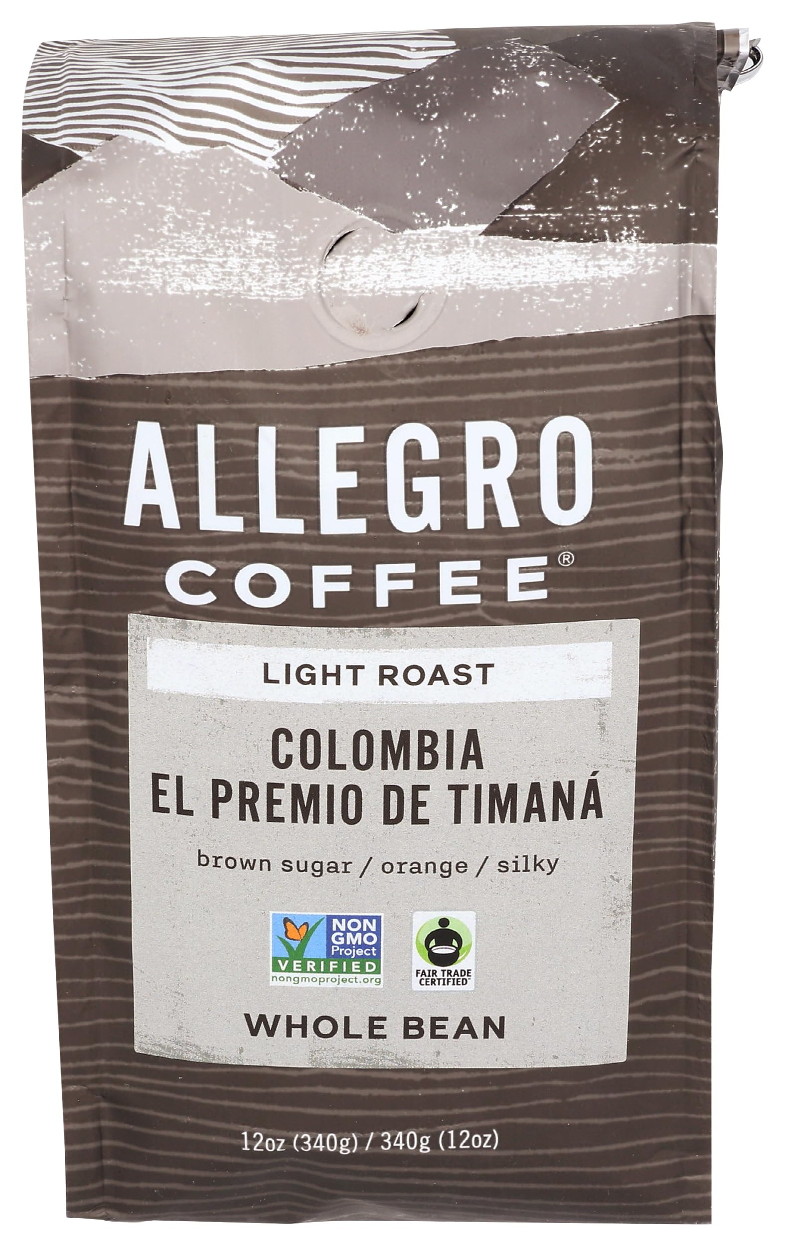 Allegro Coffee El Premio De Timana whole bean 12 oz, bright aroma for flavorful brews.