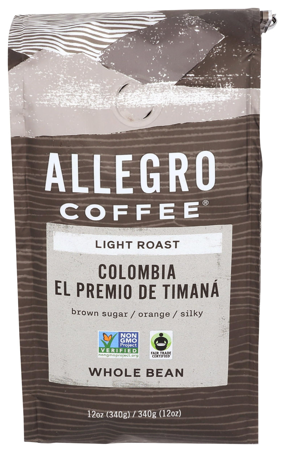 Allegro Coffee El Premio De Timana whole bean 12 oz, bright aroma for flavorful brews.
