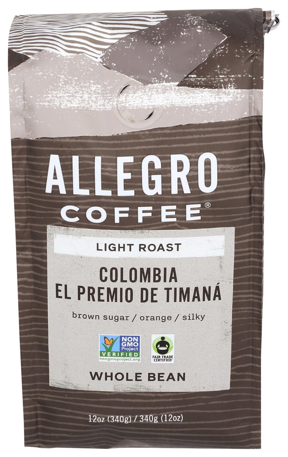 Allegro Coffee El Premio De Timana whole bean 12 oz, bright aroma for flavorful brews.