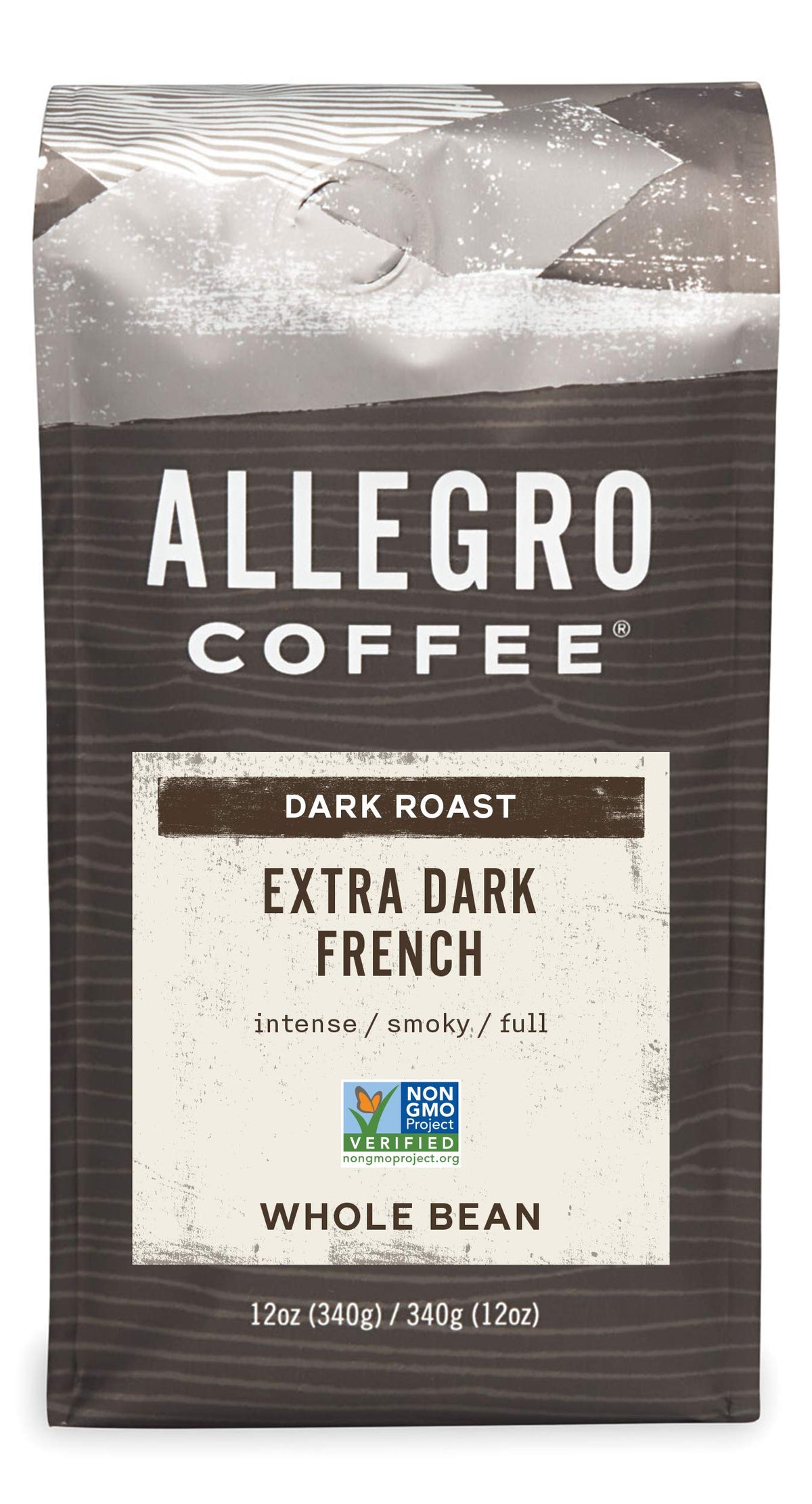 Allegro Coffee Extra Dark French whole bean bag for bold brews