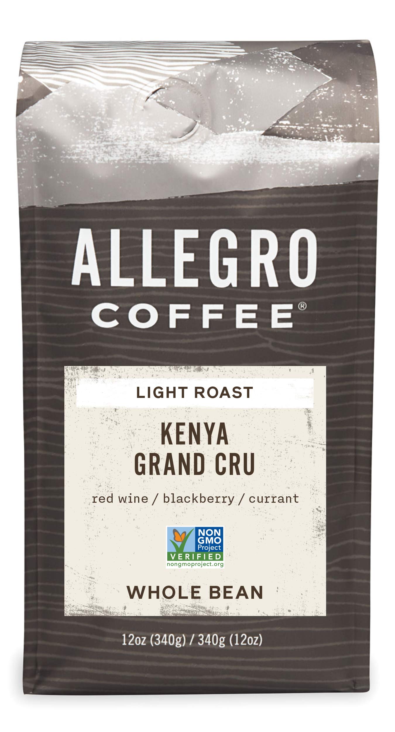 Allegro Coffee Kenya Grand Cru whole bean ready for a bright morning brew