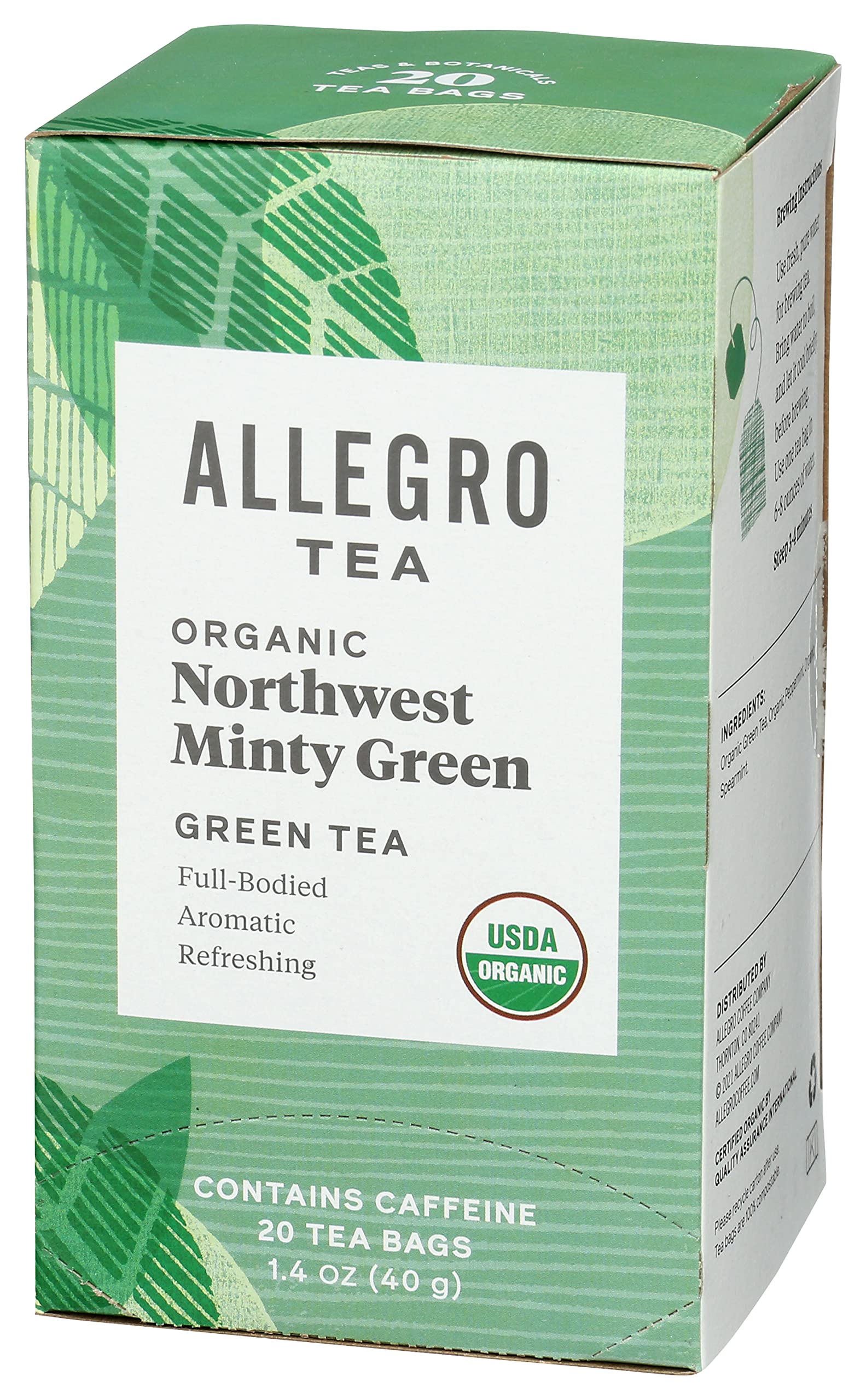 Allegro Tea mint aroma close-up signaling a refreshing flavor.