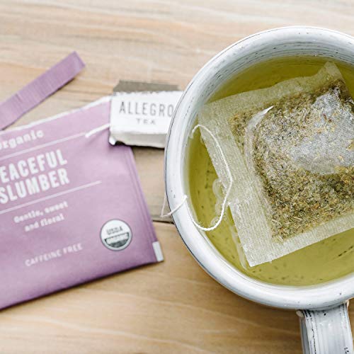 Cozy evening setup with Allegro Tea Peaceful Slumber for a relaxing wind-down