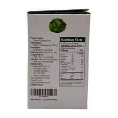 AllJeup cabbage juice label highlights 100% cabbage extract and Korean origin.