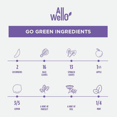 ALLWELLO Go Green bottle pour shows smooth flavor and mess-free serving.
