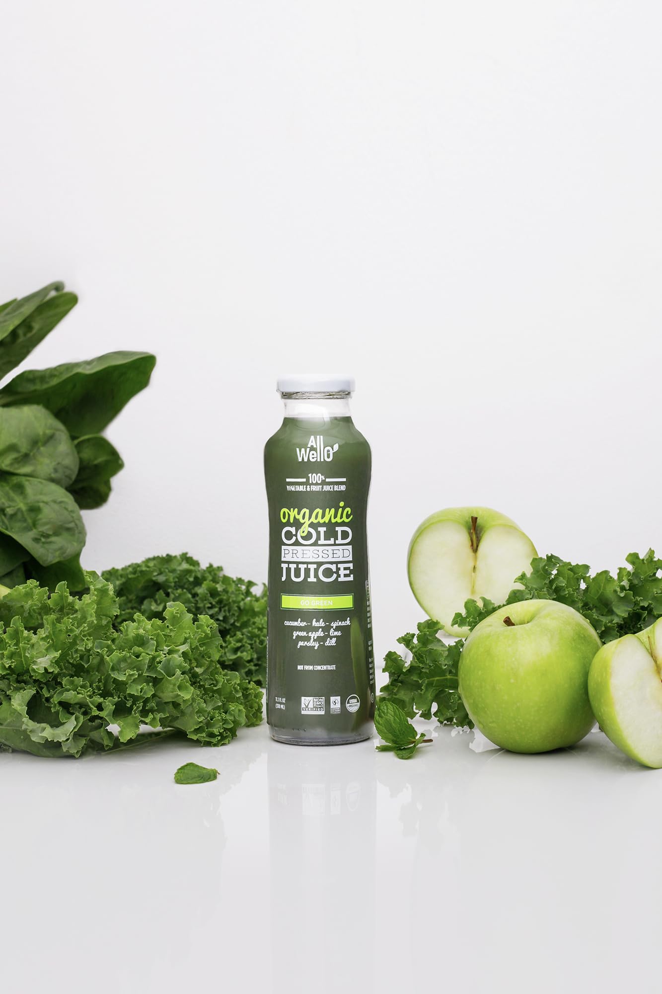 ALLWELLO Go Green glass bottle protects flavor and supports sustainability.