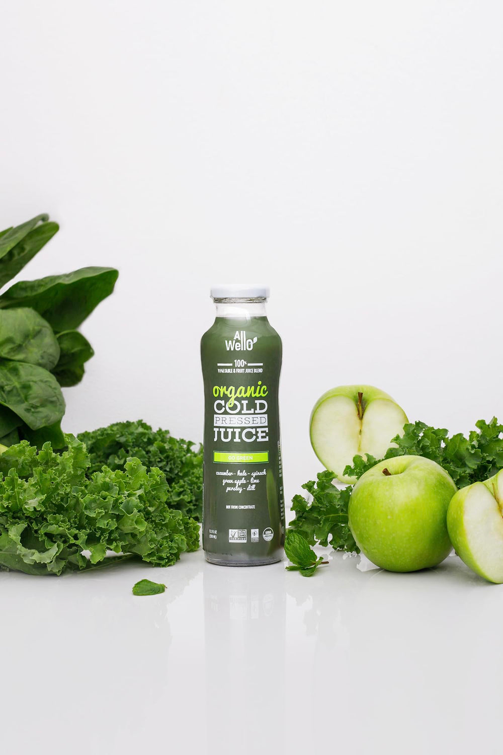 ALLWELLO Go Green glass bottle protects flavor and supports sustainability.