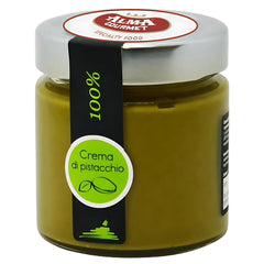 Alma Gourmet 100% Pistachio Butter Spread jar with creamy texture, ideal for spreading on toast.