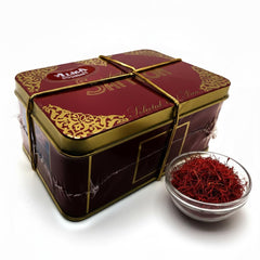 Alma Gourmet Spanish saffron threads in tin provide vibrant color for dishes