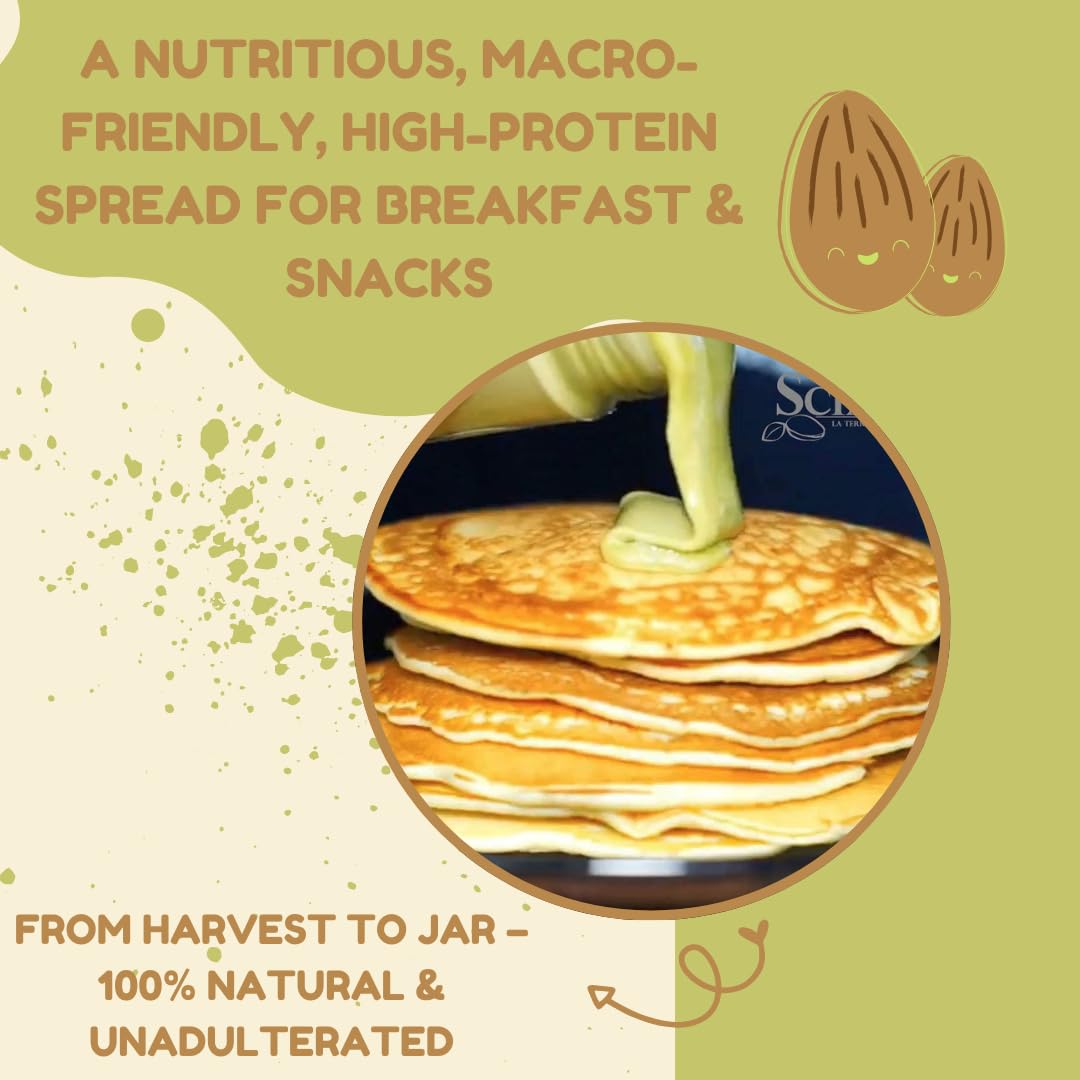 Alma Gourmet spread on crepes—creamy pistachio flavor elevates breakfast.