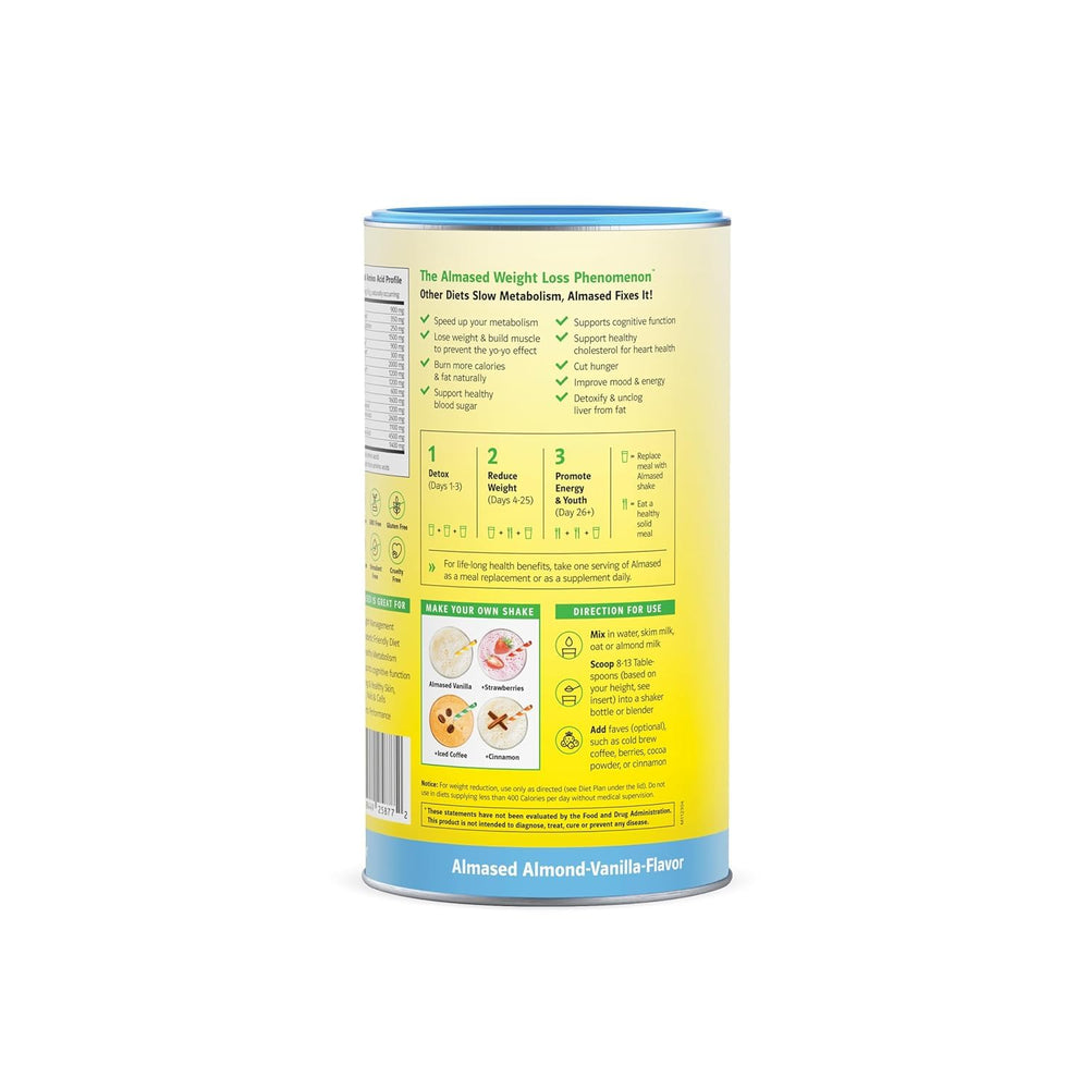 Almased digestive enzymes and bioactive peptides label hints at metabolism-supporting ingredients