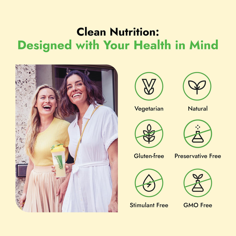 Almased vanilla mix with milk demonstrates versatile meal replacement.