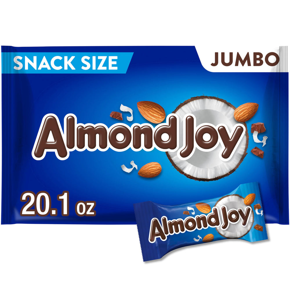 Almond Joy jumbo bag with coconut and almond bars for sharing