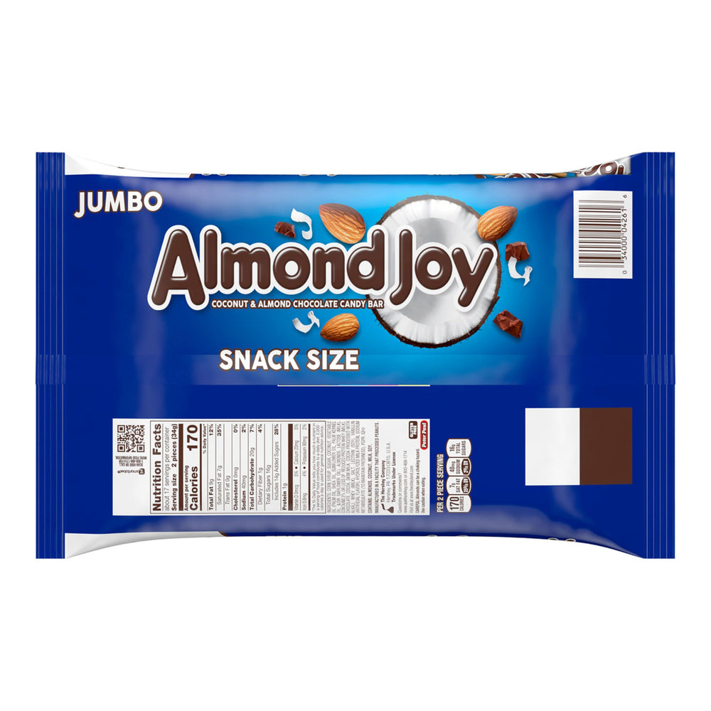 Almond Joy unwrapped bar ready for quick snacking