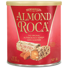 Almond Roca original buttercrunch toffee 10oz pack shot showing classic texture