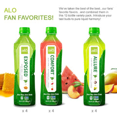 ALO allure-flavor-bottle highlights tropical flavor profile for refreshing snacking.
