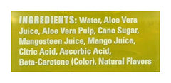 ALO Allure Mangosteen Drink glass tilted with ice, refreshing ready-to-drink experience.